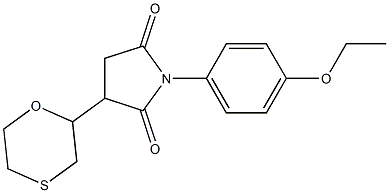 1-(4-ethoxyphenyl)-3-(4-thiomorpholinyl)-2,5-pyrrolidinedione 구조식 이미지