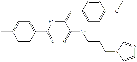 N-[1-({[3-(1H-imidazol-1-yl)propyl]amino}carbonyl)-2-(4-methoxyphenyl)vinyl]-4-methylbenzamide Structure