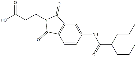3-{1,3-dioxo-5-[(2-propylpentanoyl)amino]-1,3-dihydro-2H-isoindol-2-yl}propanoic acid Structure