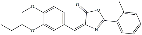 4-(4-methoxy-3-propoxybenzylidene)-2-(2-methylphenyl)-1,3-oxazol-5(4H)-one 구조식 이미지