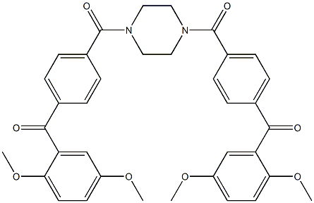 [4-({4-[4-(2,5-dimethoxybenzoyl)benzoyl]-1-piperazinyl}carbonyl)phenyl](2,5-dimethoxyphenyl)methanone 구조식 이미지