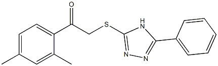 1-(2,4-dimethylphenyl)-2-[(5-phenyl-4H-1,2,4-triazol-3-yl)sulfanyl]ethanone Structure