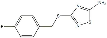 3-[(4-fluorobenzyl)sulfanyl]-1,2,4-thiadiazol-5-ylamine 구조식 이미지