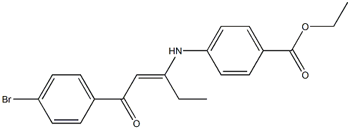 ethyl 4-{[3-(4-bromophenyl)-1-ethyl-3-oxo-1-propenyl]amino}benzoate 구조식 이미지