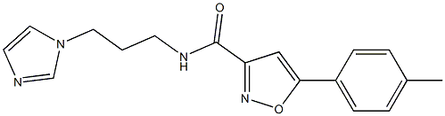 N-[3-(1H-imidazol-1-yl)propyl]-5-(4-methylphenyl)-3-isoxazolecarboxamide Structure