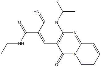 N-ethyl-2-imino-1-isopropyl-5-oxo-1,5-dihydro-2H-dipyrido[1,2-a:2,3-d]pyrimidine-3-carboxamide 구조식 이미지