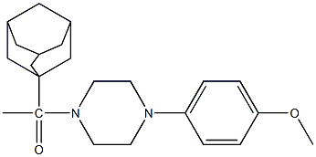 4-[4-(1-adamantylacetyl)-1-piperazinyl]phenyl methyl ether 구조식 이미지