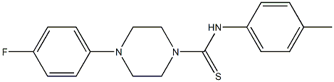 4-(4-fluorophenyl)-N-(4-methylphenyl)-1-piperazinecarbothioamide Structure