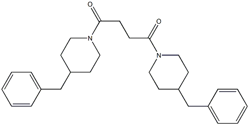 4-benzyl-1-[4-(4-benzyl-1-piperidinyl)-4-oxobutanoyl]piperidine Structure