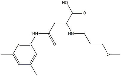 4-(3,5-dimethylanilino)-2-[(3-methoxypropyl)amino]-4-oxobutanoic acid 구조식 이미지