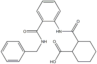 2-({2-[(benzylamino)carbonyl]anilino}carbonyl)cyclohexanecarboxylic acid 구조식 이미지