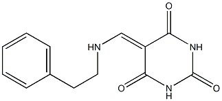 5-{[(2-phenylethyl)amino]methylene}-2,4,6(1H,3H,5H)-pyrimidinetrione 구조식 이미지