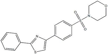 4-{[4-(2-phenyl-1,3-thiazol-4-yl)phenyl]sulfonyl}morpholine 구조식 이미지