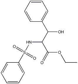 ethyl 3-hydroxy-3-phenyl-2-[(phenylsulfonyl)amino]propanoate 구조식 이미지