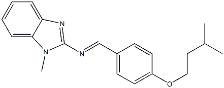 N-[4-(isopentyloxy)benzylidene]-N-(1-methyl-1H-benzimidazol-2-yl)amine Structure