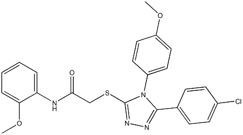 2-{[5-(4-chlorophenyl)-4-(4-methoxyphenyl)-4H-1,2,4-triazol-3-yl]sulfanyl}-N-(2-methoxyphenyl)acetamide Structure
