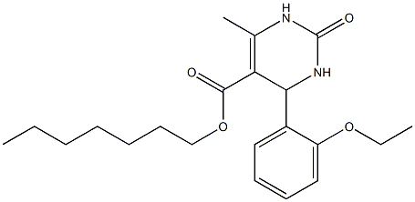 heptyl 4-(2-ethoxyphenyl)-6-methyl-2-oxo-1,2,3,4-tetrahydro-5-pyrimidinecarboxylate 구조식 이미지