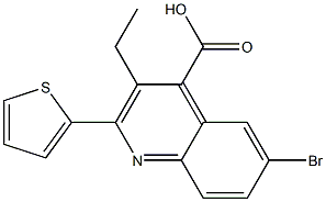 6-bromo-3-ethyl-2-(2-thienyl)-4-quinolinecarboxylic acid Structure