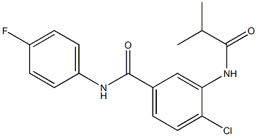 4-chloro-N-(4-fluorophenyl)-3-(isobutyrylamino)benzamide Structure