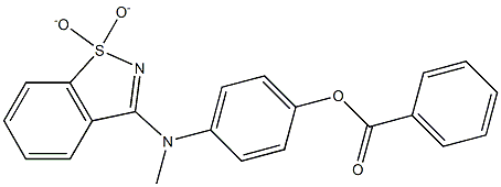 4-[(1,1-dioxido-1,2-benzisothiazol-3-yl)(methyl)amino]phenyl benzoate Structure
