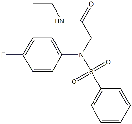 N-ethyl-2-[4-fluoro(phenylsulfonyl)anilino]acetamide 구조식 이미지
