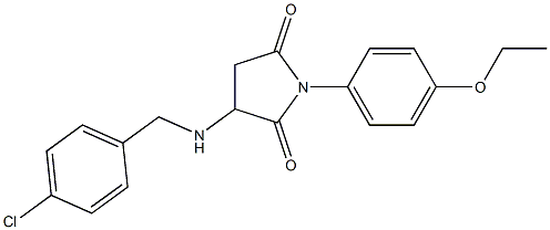 3-[(4-chlorobenzyl)amino]-1-(4-ethoxyphenyl)-2,5-pyrrolidinedione 구조식 이미지