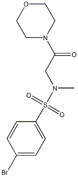 4-bromo-N-methyl-N-[2-(4-morpholinyl)-2-oxoethyl]benzenesulfonamide 구조식 이미지