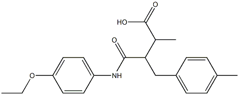 4-(4-ethoxyanilino)-2-methyl-3-(4-methylbenzyl)-4-oxobutanoic acid Structure