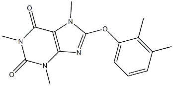 8-(2,3-dimethylphenoxy)-1,3,7-trimethyl-3,7-dihydro-1H-purine-2,6-dione 구조식 이미지