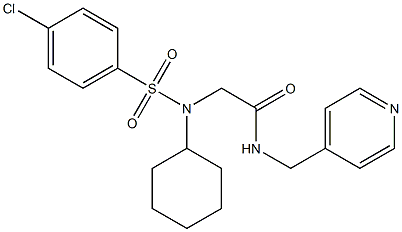 2-[[(4-chlorophenyl)sulfonyl](cyclohexyl)amino]-N-(4-pyridinylmethyl)acetamide Structure