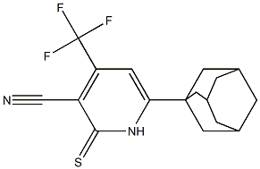 6-(1-adamantyl)-2-thioxo-4-(trifluoromethyl)-1,2-dihydro-3-pyridinecarbonitrile 구조식 이미지