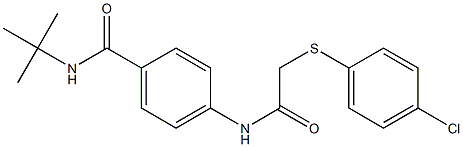 N-(tert-butyl)-4-({[(4-chlorophenyl)thio]acetyl}amino)benzamide Structure