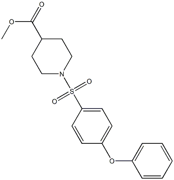 methyl 1-[(4-phenoxyphenyl)sulfonyl]-4-piperidinecarboxylate 구조식 이미지