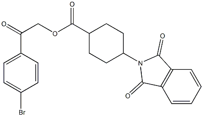 2-(4-bromophenyl)-2-oxoethyl 4-(1,3-dioxo-1,3-dihydro-2H-isoindol-2-yl)cyclohexanecarboxylate Structure