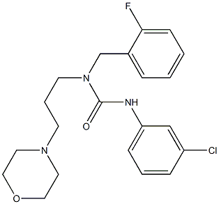 N'-(3-chlorophenyl)-N-(2-fluorobenzyl)-N-[3-(4-morpholinyl)propyl]urea Structure