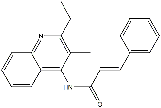 N-(2-ethyl-3-methyl-4-quinolinyl)-3-phenylacrylamide 구조식 이미지