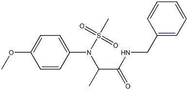 N-benzyl-2-[4-methoxy(methylsulfonyl)anilino]propanamide 구조식 이미지