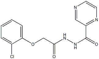 2-(2-chlorophenoxy)-N'-(2-pyrazinylcarbonyl)acetohydrazide 구조식 이미지