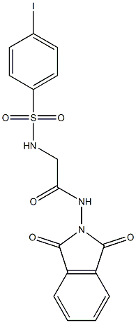 N-(1,3-dioxo-1,3-dihydro-2H-isoindol-2-yl)-2-{[(4-iodophenyl)sulfonyl]amino}acetamide 구조식 이미지