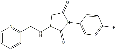 1-(4-fluorophenyl)-3-[(2-pyridinylmethyl)amino]-2,5-pyrrolidinedione 구조식 이미지
