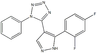 5-[5-(2,4-difluorophenyl)-1H-pyrazol-4-yl]-1-phenyl-1H-tetraazole Structure
