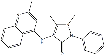 1,5-dimethyl-4-[(2-methyl-4-quinolinyl)amino]-2-phenyl-1,2-dihydro-3H-pyrazol-3-one 구조식 이미지