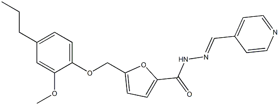 5-[(2-methoxy-4-propylphenoxy)methyl]-N'-(4-pyridinylmethylene)-2-furohydrazide 구조식 이미지