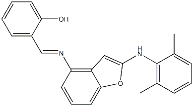 2-({[2-(2,6-dimethylanilino)-1-benzofuran-4-yl]imino}methyl)phenol Structure
