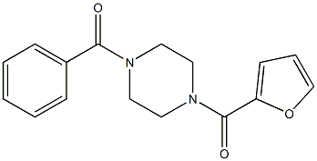 1-(furan-2-ylcarbonyl)-4-(phenylcarbonyl)piperazine Structure