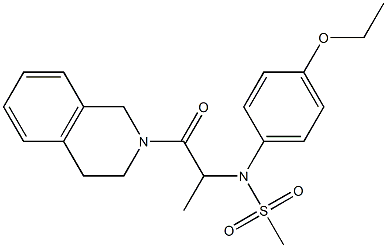 N-[2-(3,4-dihydro-2(1H)-isoquinolinyl)-1-methyl-2-oxoethyl]-N-(4-ethoxyphenyl)methanesulfonamide Structure