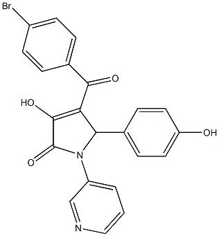4-(4-bromobenzoyl)-3-hydroxy-5-(4-hydroxyphenyl)-1-pyridin-3-yl-1,5-dihydro-2H-pyrrol-2-one 구조식 이미지