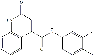 N-(3,4-dimethylphenyl)-2-oxo-1,2-dihydro-4-quinolinecarboxamide 구조식 이미지