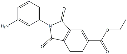 ethyl 2-(3-aminophenyl)-1,3-dioxo-5-isoindolinecarboxylate 구조식 이미지