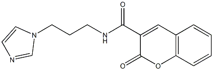 N-[3-(1H-imidazol-1-yl)propyl]-2-oxo-2H-chromene-3-carboxamide 구조식 이미지